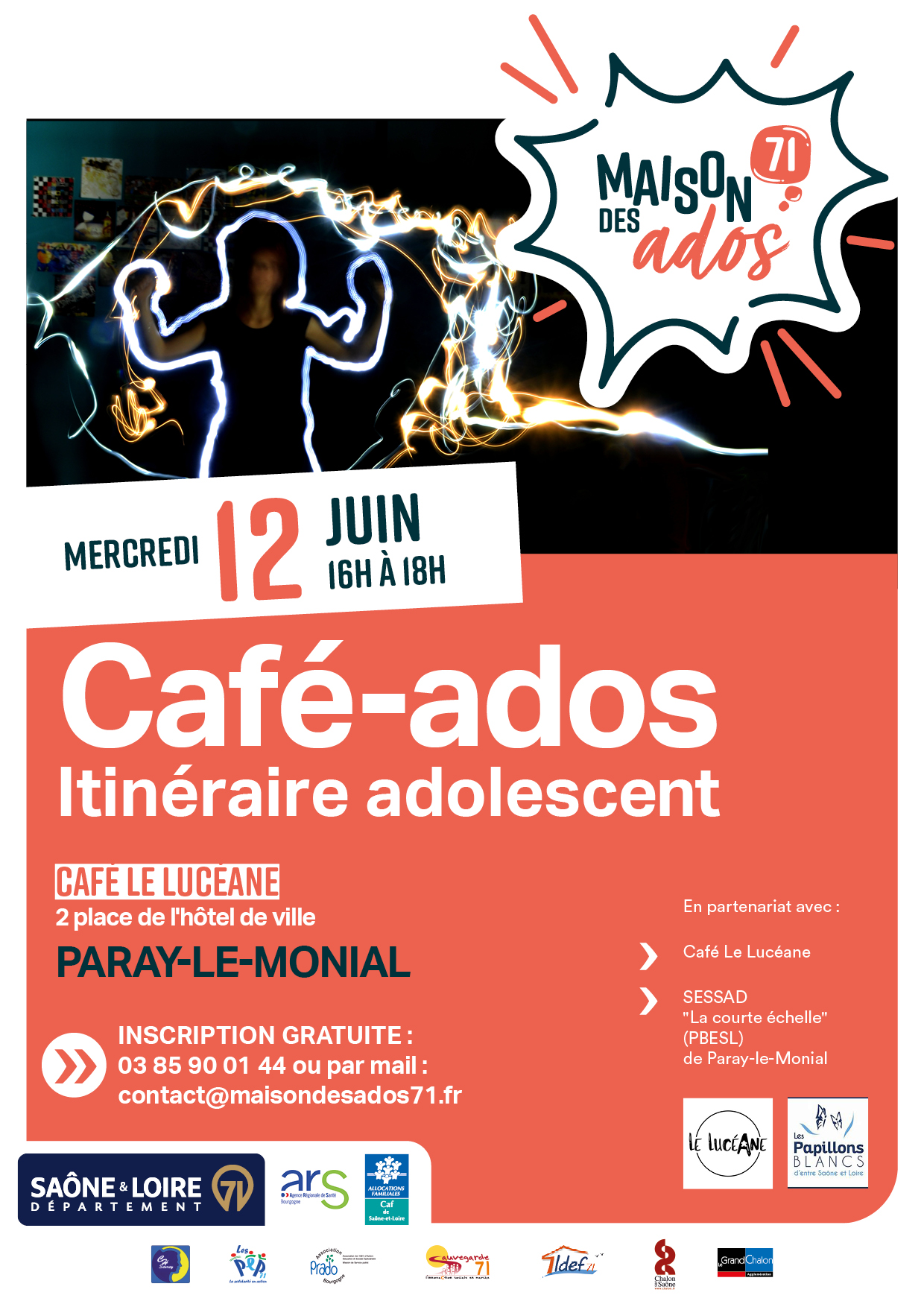 PARAY LE MONIAL / CAFE ADOS ITINERAIRE ADOLESCENT