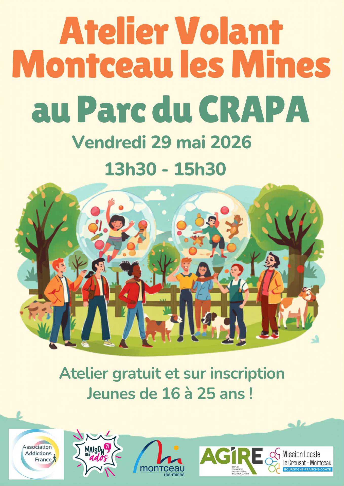 Montceau les Mines - Activité en extérieur au parc Minie