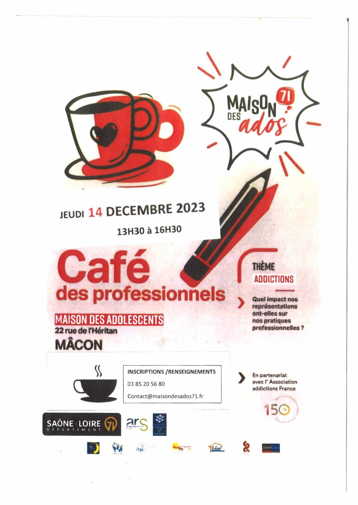 CAFE DES PROFESSIONNELS DE L’ADOLESCENCE 