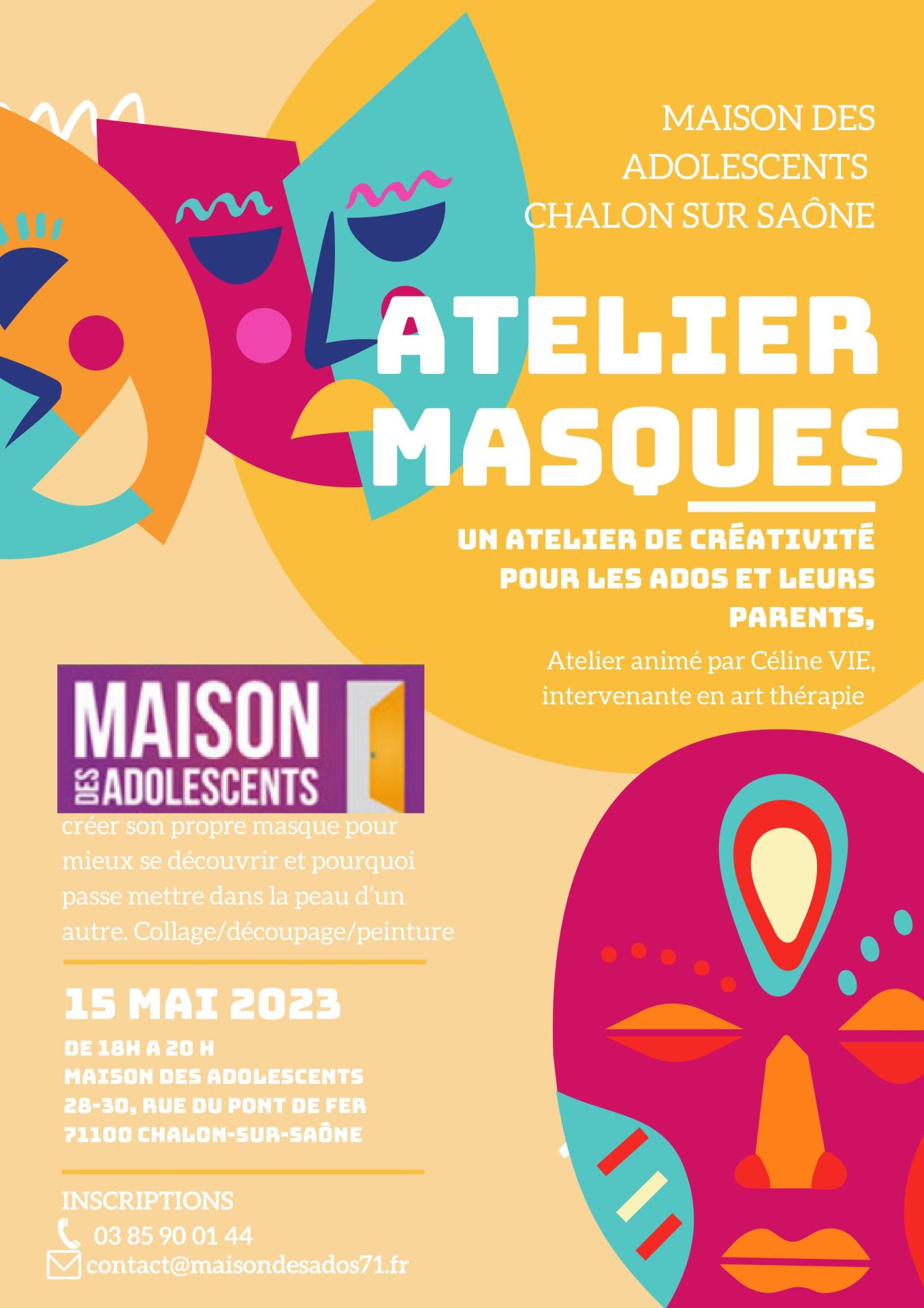 ATELIER MASQUES  PARENTS /ADOS