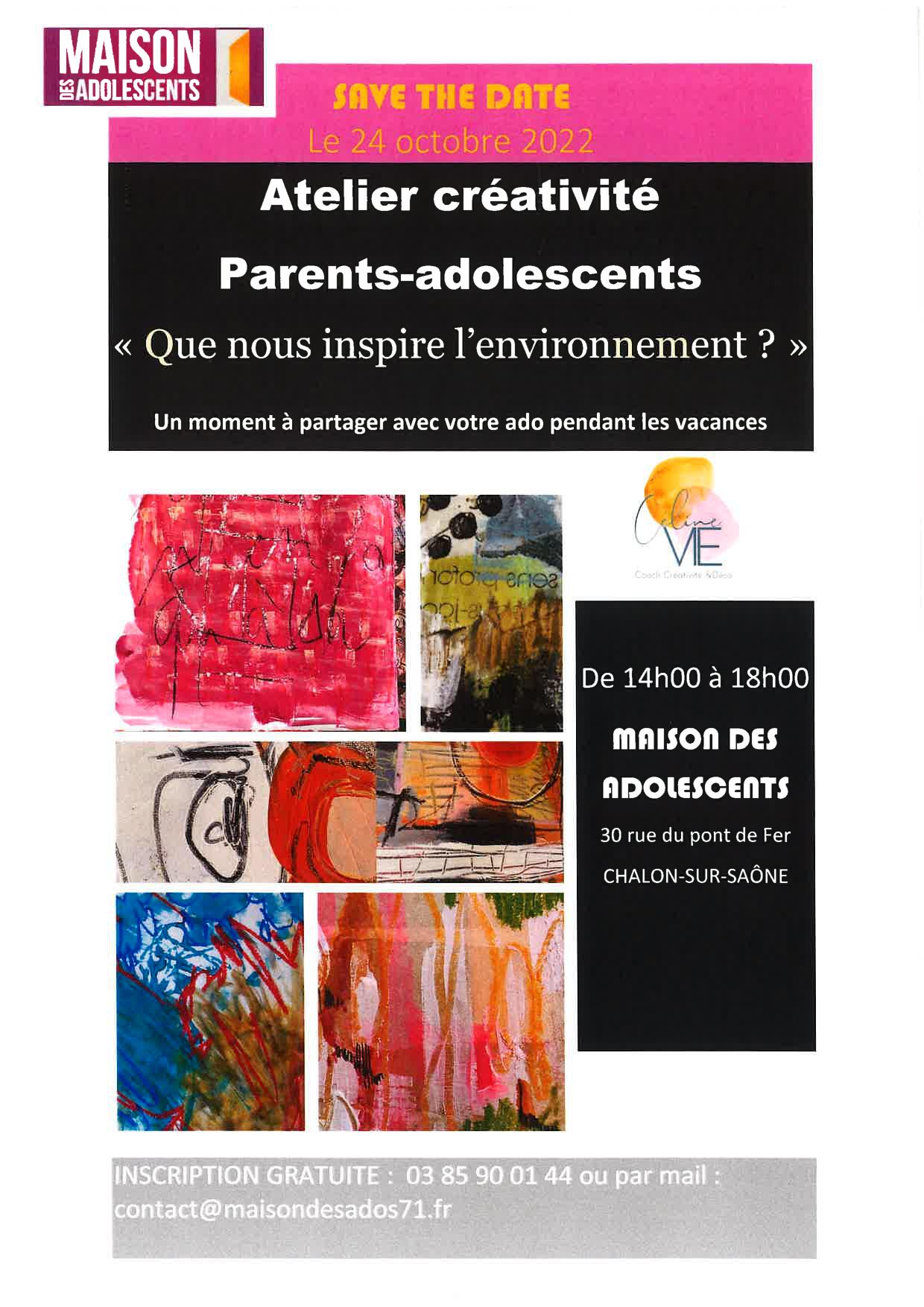 CHALON - ATELIER CREATIVITE PARENTS/ADOS