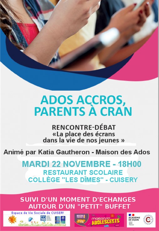 Collège Cuisery : "ados accrocs, parents à cran"